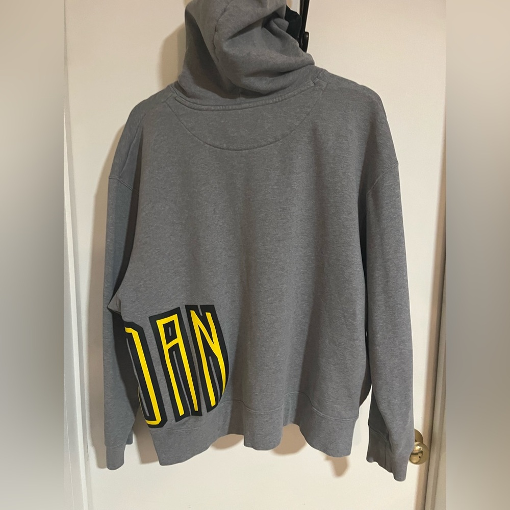 Nike Air Jordan Mens Big & Tall XXL Gray Spellout Long Sleeve Hoodie Sweatshirt - Picture 6 of 7